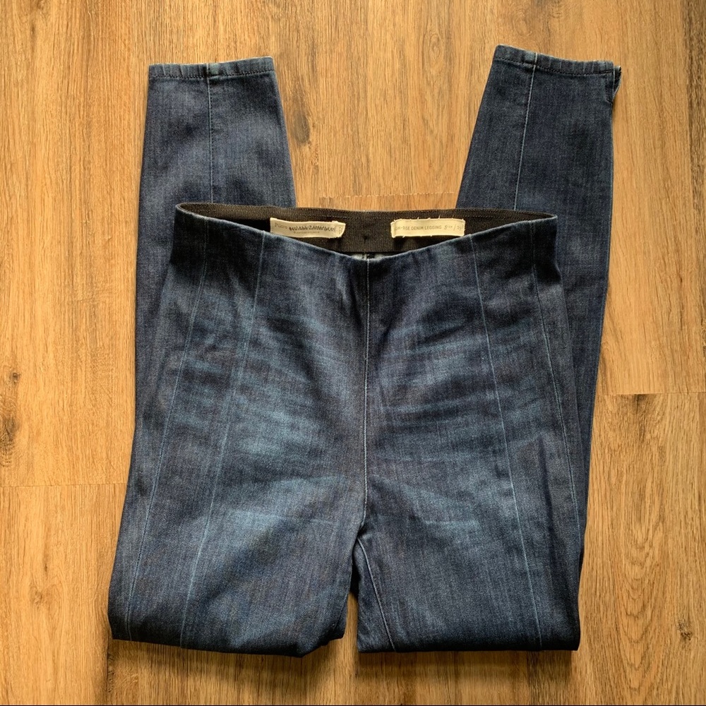 Pilcro By Anthro High Rise Denim Leggings Size 29